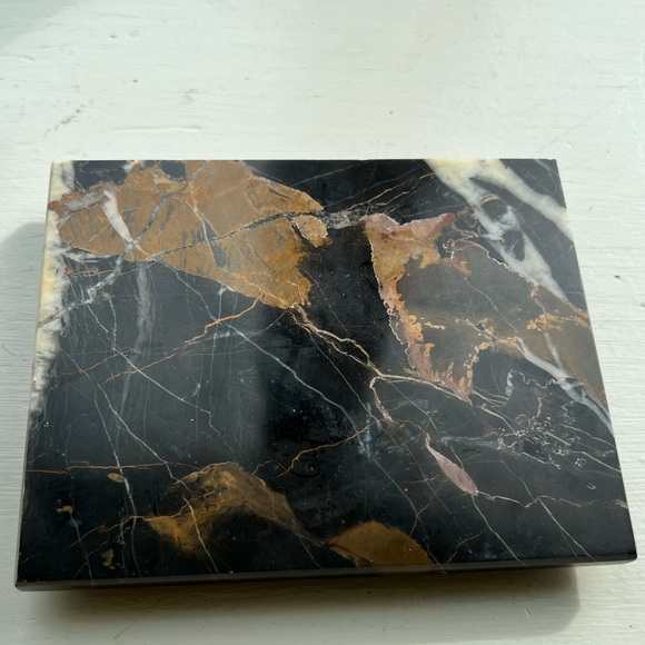 Vintage RARE English Blue John Granite Stone Vase & Box Set - Picture 7 of 16